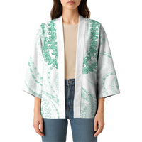 Aloha Lei Onaona Kimono Sage Green Hawaiian Tribal Pattern LT9 - Polynesian Pride