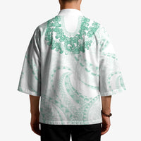 Aloha Lei Onaona Kimono Sage Green Hawaiian Tribal Pattern LT9 - Polynesian Pride