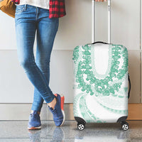Aloha Lei Onaona Luggage Cover Sage Green Hawaiian Tribal Pattern