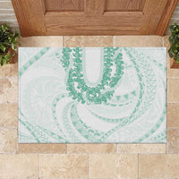 Aloha Lei Onaona Rubber Doormat Sage Green Hawaiian Tribal Pattern LT9 Green - Polynesian Pride