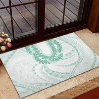 Aloha Lei Onaona Rubber Doormat Sage Green Hawaiian Tribal Pattern LT9 - Polynesian Pride