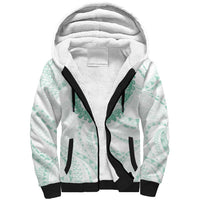 Aloha Lei Onaona Sherpa Hoodie Sage Green Hawaiian Tribal Pattern LT9 Unisex Green - Polynesian Pride