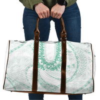 Aloha Lei Onaona Travel Bag Sage Green Hawaiian Tribal Pattern - Polynesian Pride