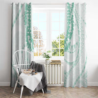 Aloha Lei Onaona Window Curtain Sage Green Hawaiian Tribal Pattern LT9 - Polynesian Pride