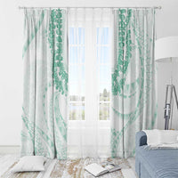 Aloha Lei Onaona Window Curtain Sage Green Hawaiian Tribal Pattern LT9 - Polynesian Pride