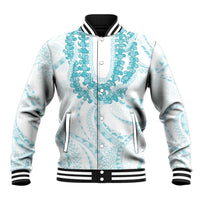 Aloha Lei Onaona Baseball Jacket Teal Hawaiian Tribal Pattern LT9 Unisex Teal - Polynesian Pride
