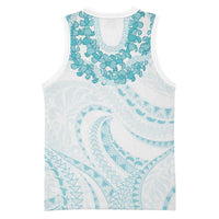 Aloha Lei Onaona Basketball Jersey Teal Hawaiian Tribal Pattern LT9 - Polynesian Pride