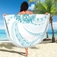 Aloha Lei Onaona Beach Blanket Teal Hawaiian Tribal Pattern LT9 - Polynesian Pride