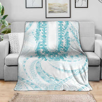 Aloha Lei Onaona Blanket Teal Hawaiian Tribal Pattern LT9 - Polynesian Pride