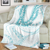 Aloha Lei Onaona Blanket Teal Hawaiian Tribal Pattern LT9 - Polynesian Pride