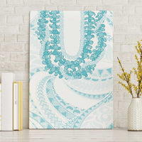 Aloha Lei Onaona Canvas Wall Art Teal Hawaiian Tribal Pattern LT9 Without Frame Teal - Polynesian Pride