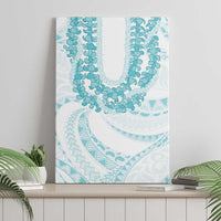 Aloha Lei Onaona Canvas Wall Art Teal Hawaiian Tribal Pattern LT9 - Polynesian Pride