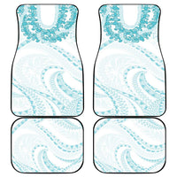 Aloha Lei Onaona Car Mats Teal Hawaiian Tribal Pattern