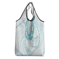 Aloha Lei Onaona Grocery Bag Teal Hawaiian Tribal Pattern LT9 - Polynesian Pride