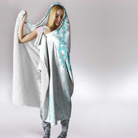 Aloha Lei Onaona Hooded Blanket Teal Hawaiian Tribal Pattern LT9 - Polynesian Pride