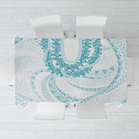 Aloha Lei Onaona Tablecloth Teal Hawaiian Tribal Pattern LT9 Teal - Polynesian Pride