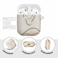 Aloha Lei Mikioi AirPods Case Beige Polynesian Tribal Tatau Pattern LT9 - Polynesian Pride