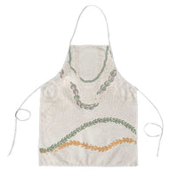 Aloha Lei Mikioi Apron Beige Polynesian Tribal Tatau Pattern LT9 Beige - Polynesian Pride