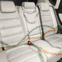 Aloha Lei Mikioi Back Car Seat Cover Beige Polynesian Tribal Tatau Pattern