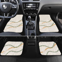 Aloha Lei Mikioi Car Mats Beige Polynesian Tribal Tatau Pattern LT9 Set 4pcs Beige - Polynesian Pride