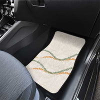 Aloha Lei Mikioi Car Mats Beige Polynesian Tribal Tatau Pattern LT9 - Polynesian Pride