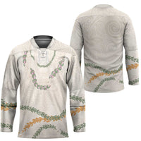 Aloha Lei Mikioi Hockey Jersey Beige Polynesian Tribal Tatau Pattern LT9 - Polynesian Pride