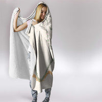 Aloha Lei Mikioi Hooded Blanket Beige Polynesian Tribal Tatau Pattern LT9 - Polynesian Pride