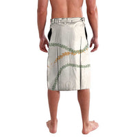 Aloha Lei Mikioi Lavalava Beige Polynesian Tribal Tatau Pattern