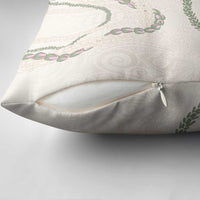 Aloha Lei Mikioi Pillow Cover Beige Polynesian Tribal Tatau Pattern - Polynesian Pride