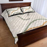 Aloha Lei Mikioi Quilt Bed Set Beige Polynesian Tribal Tatau Pattern LT9 - Polynesian Pride