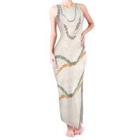 Aloha Lei Mikioi Tank Maxi Dress Beige Polynesian Tribal Tatau Pattern LT9 Women Beige - Polynesian Pride
