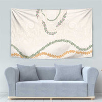 Aloha Lei Mikioi Tapestry Beige Polynesian Tribal Tatau Pattern