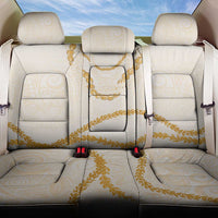 Aloha Lei Mikioi Back Car Seat Cover Gold Polynesian Tribal Tatau Pattern