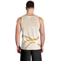 Aloha Lei Mikioi Men Tank Top Gold Polynesian Tribal Tatau Pattern LT9 - Polynesian Pride