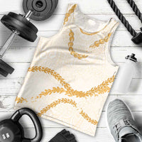 Aloha Lei Mikioi Men Tank Top Gold Polynesian Tribal Tatau Pattern LT9 - Polynesian Pride
