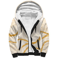 Aloha Lei Mikioi Sherpa Hoodie Gold Polynesian Tribal Tatau Pattern LT9 Unisex Gold - Polynesian Pride