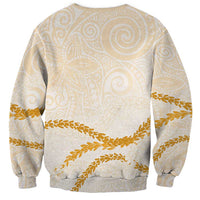 Aloha Lei Mikioi Sweatshirt Gold Polynesian Tribal Tatau Pattern LT9 - Polynesian Pride