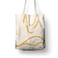 Aloha Lei Mikioi Tote Bag Gold Polynesian Tribal Tatau Pattern - Polynesian Pride
