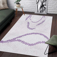 Aloha Lei Mikioi Area Rug Purple Polynesian Tribal Tatau Pattern