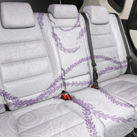 Aloha Lei Mikioi Back Car Seat Cover Purple Polynesian Tribal Tatau Pattern