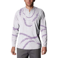 Aloha Lei Mikioi Button Sweatshirt Purple Polynesian Tribal Tatau Pattern LT9 - Polynesian Pride