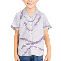 Aloha Lei Mikioi Family Matching Puletasi and Hawaiian Shirt Purple Polynesian Tribal Tatau Pattern