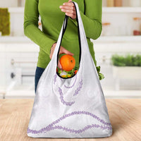 Aloha Lei Mikioi Grocery Bag Purple Polynesian Tribal Tatau Pattern LT9 - Polynesian Pride