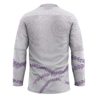 Aloha Lei Mikioi Hockey Jersey Purple Polynesian Tribal Tatau Pattern LT9 - Polynesian Pride
