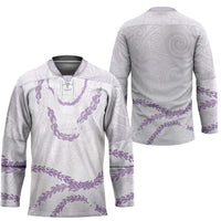Aloha Lei Mikioi Hockey Jersey Purple Polynesian Tribal Tatau Pattern LT9 - Polynesian Pride