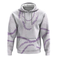 Aloha Lei Mikioi Hoodie Purple Polynesian Tribal Tatau Pattern