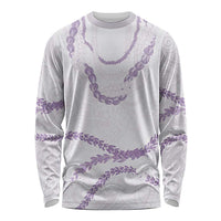 Aloha Lei Mikioi Long Sleeve Shirt Purple Polynesian Tribal Tatau Pattern LT9 Unisex Purple - Polynesian Pride