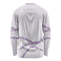 Aloha Lei Mikioi Long Sleeve Shirt Purple Polynesian Tribal Tatau Pattern LT9 - Polynesian Pride