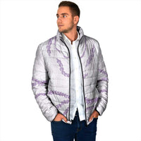 Aloha Lei Mikioi Padded Jacket Purple Polynesian Tribal Tatau Pattern LT9 - Polynesian Pride