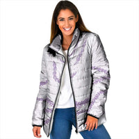 Aloha Lei Mikioi Padded Jacket Purple Polynesian Tribal Tatau Pattern LT9 Women Purple - Polynesian Pride
